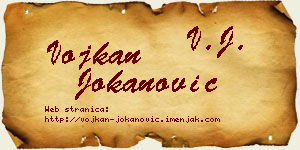 Vojkan Jokanović vizit kartica